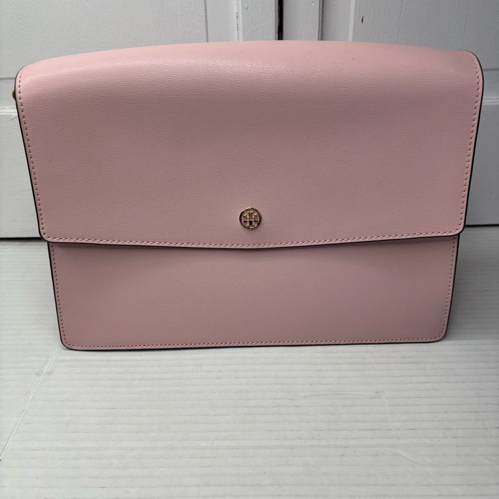 TORY BURCH Pink Robinson Convertible Shoulder Bag - Picture 2 of 11